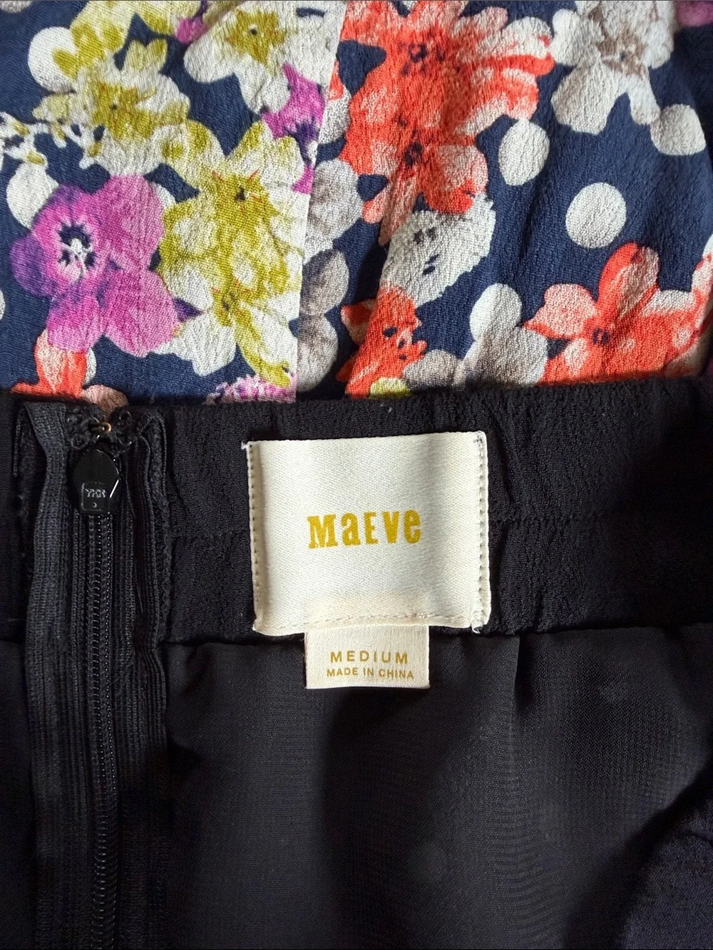 Anthropologie Maeve Midi Skirt Medium Polka Dot Floral‎